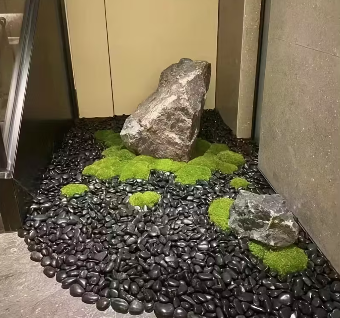 Premium Black Pebbles 20kg | Decorative Garden Stones | Landscaping Rocks