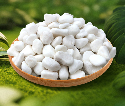 12–15mm Ultra White Decorative Pebbles – 2 Tonne Full Pallet | 100 × 20kg Bags