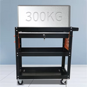 1-Drawer 3-Tier Tool Trolley | 200kg Steel Cart – BuddyTools