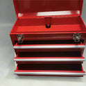 Metal Tool Box with 3 Drawers & Top Storage – Heavy-Duty Steel Small Tool Chest for Tools, Crafts, Home & Office Organization – Portable Desktop Tool Storage Box