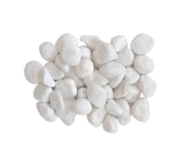 White Decorative Pebbles 20–30mm – Full Pallet | Bulk Landscaping Stone