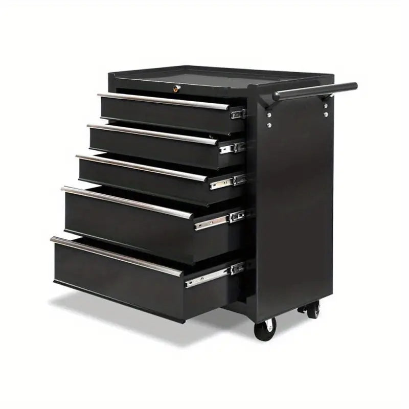 Heavy Duty 5 Drawer Tool Box Trolley Cabinet with Lockable Wheels