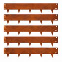 5.3m Corten Steel Garden Edging Kit – 150mm High | 5 × 1060mm Rust Steel Lawn & Landscape Edging