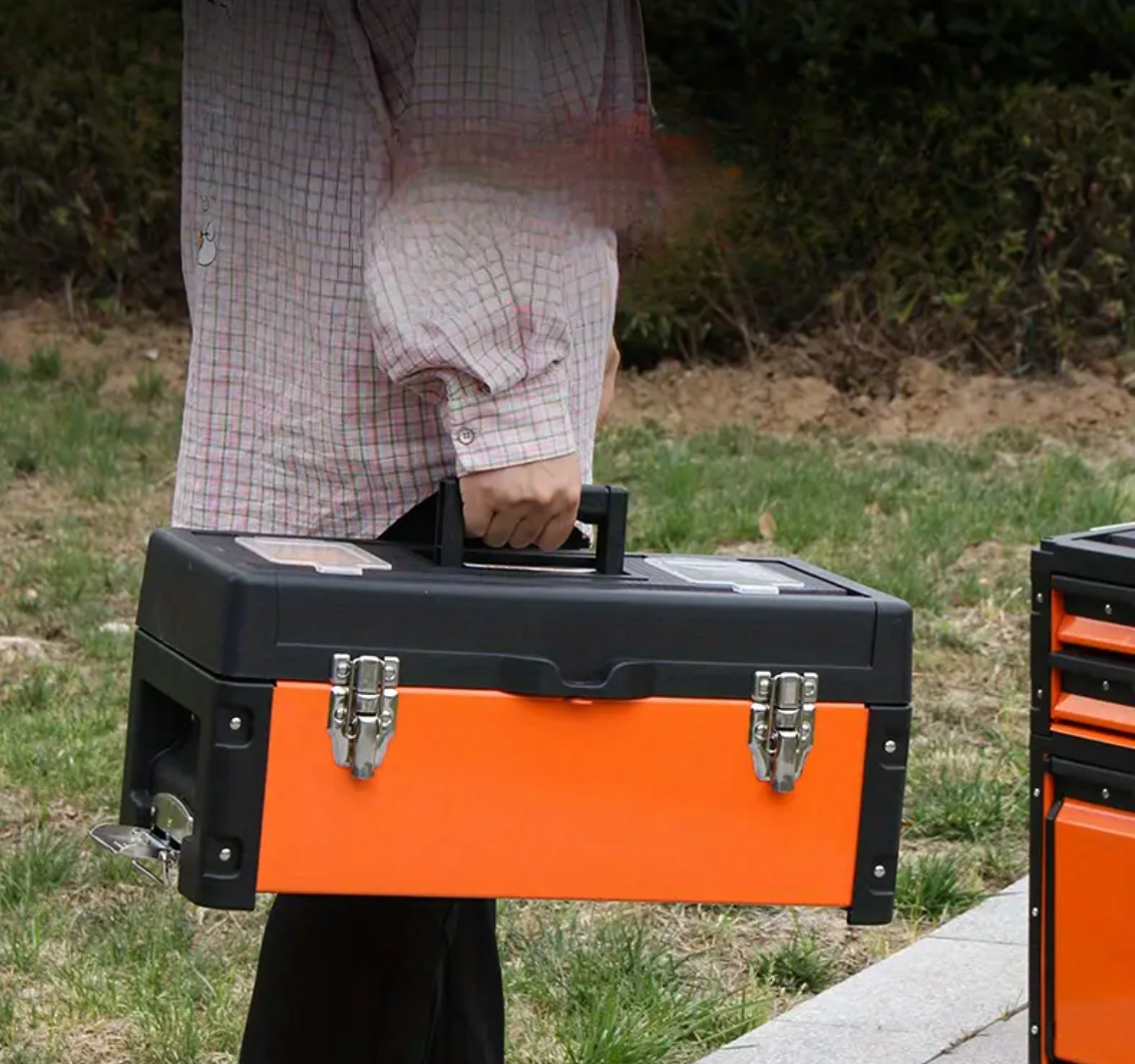4 layer Tool boxes with metal protection around