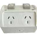 Weatherproof Double GPO 10 Amp IP53 250V – Outdoor Power Point-Grey