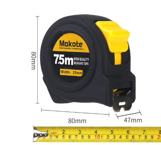 Tape Measure 7500mm Retractable Imperial Metric for Decoration