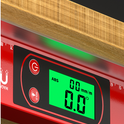 LED Backlit Screen Mechanical Bubble Vials Ruler for 0-360 Degree, Gravity Sensor Aluminum Alloy Leveler Tool w/ Viewing Window