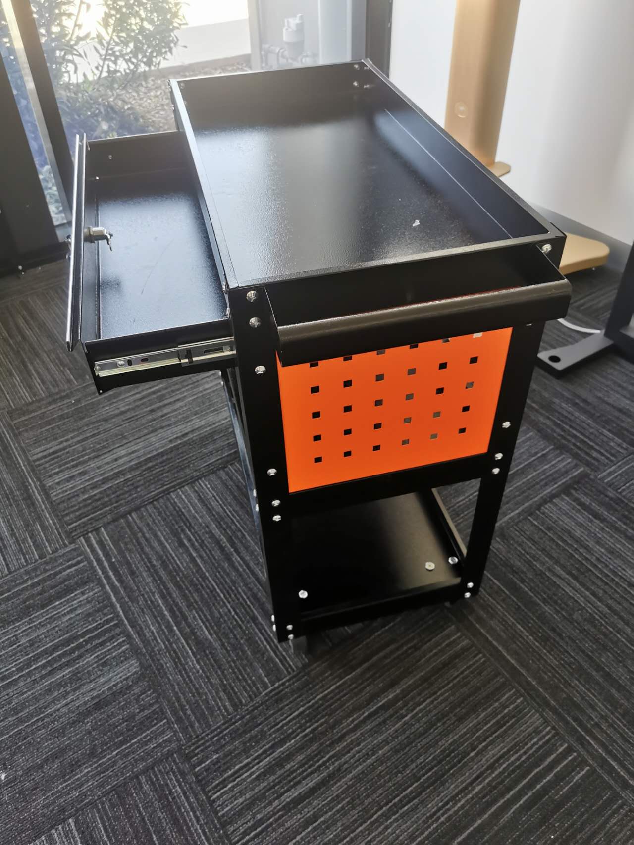 1-Drawer 3-Tier Tool Trolley | 200kg Steel Cart – BuddyTools