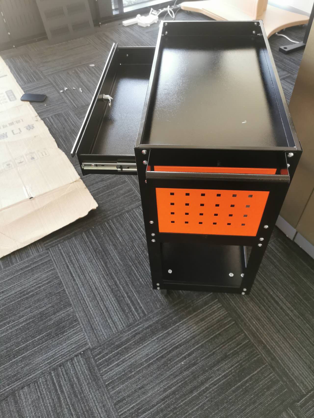 1-Drawer 3-Tier Tool Trolley | 200kg Steel Cart – BuddyTools