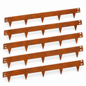 5m Corten Steel Garden Edging Kit | Built-In Spikes | Heavy Duty Landscape Border