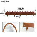 Wave Pattern Garden Edging – Rust Steel Landscape Border
