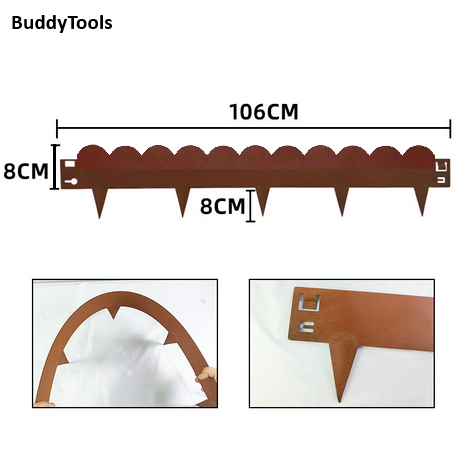 Wave Pattern Garden Edging – Rust Steel Landscape Border