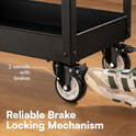 1-Drawer 3-Tier Tool Trolley with Pegboard Back | 200kg Steel Cart – BuddyTools
