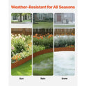Metal Rust Garden Edging with 3.15" Sharp Spikes – Heavy Duty Steel Landscape Border,5m