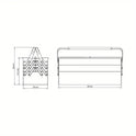 Heavy-Duty Blue Cantilever Tool Box – 5-Compartment Steel Portable Tool Organizer for Garage, Workshop & DIY